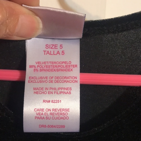 Girl’s Velvet & Lace Tiered Dress - Picture 7 of 7